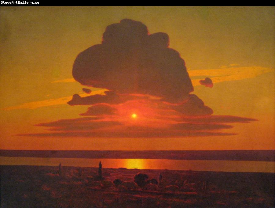 Arkhip Kuinji Red sunset on the Dnieper